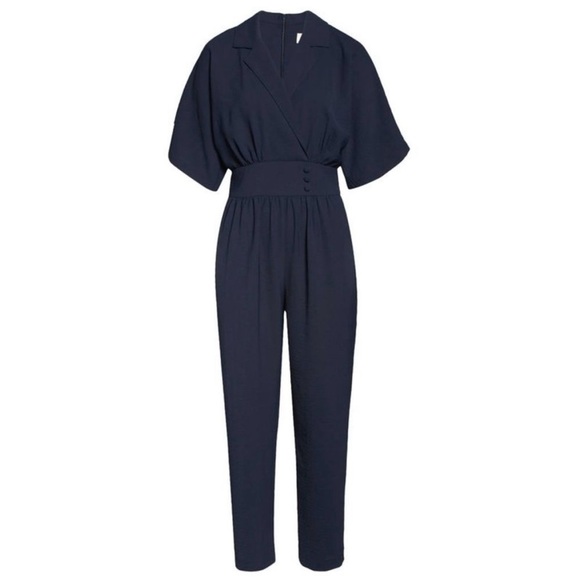 Eliza J Navy Jumpsuit - Picture 1 of 8